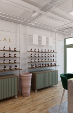 Product display area at Soveral salon
